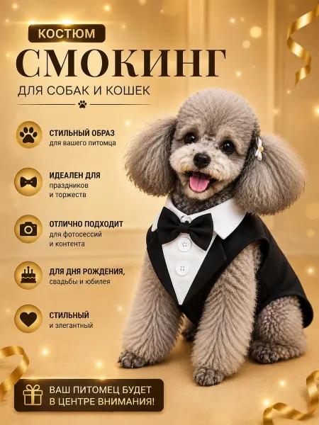 SoAdorable Костюм смокинг для собак и кошек