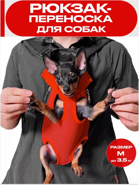Рюкзак-переноска сумка слинг для собак и кошек M
