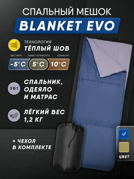 THEMANZON Спальный мешок туристический 200*77 Blanket evo до -5С