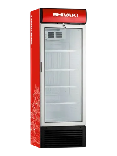 Холодильник витринный Shivaki HS 474SN, 380 л, класс A+, стеклянная дверь