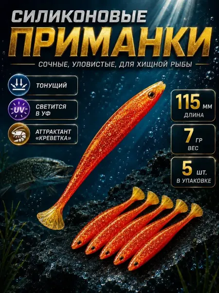 Grows Culture Виброхвост микроджиг приманки тиога 5 шт 11,5 см