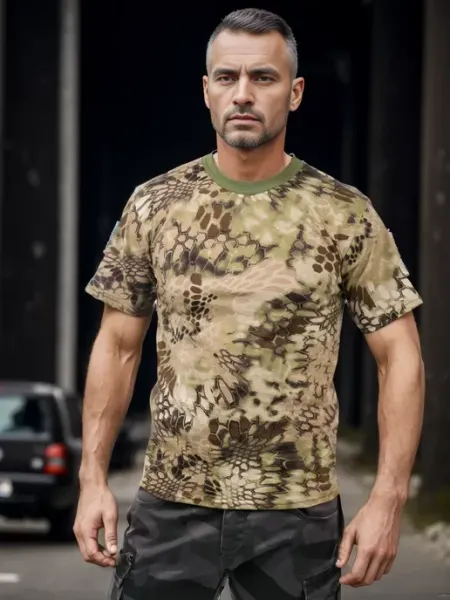 Combat Style Футболка мужская летняя милитари спортивная домашняя