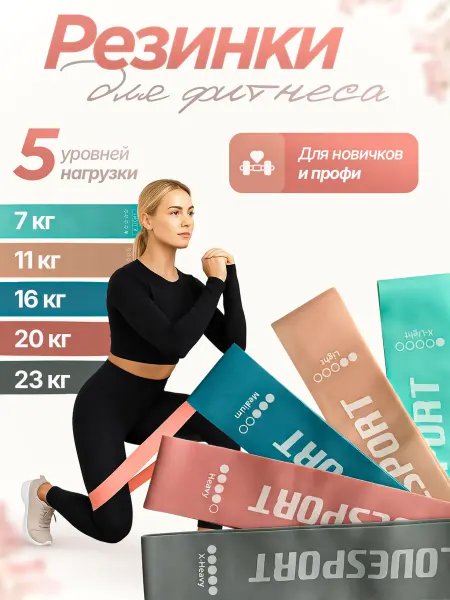 SHILOVESPORT Фитнес резинки с большей нагрузкой