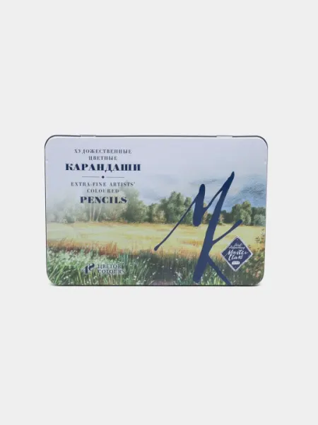 Набор профессиональных цветных карандашей Мастер-Класс, 48 цветов, в жестяном пенале