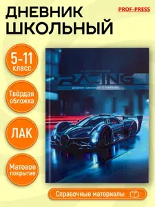 Дневник школьный для мальчики 5-11 классов, канцелярия в школу, 48 листов, твёрдая обложка, Prof-Press