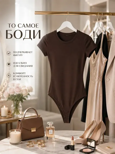 Golden Flamingo Боди с коротким рукавом