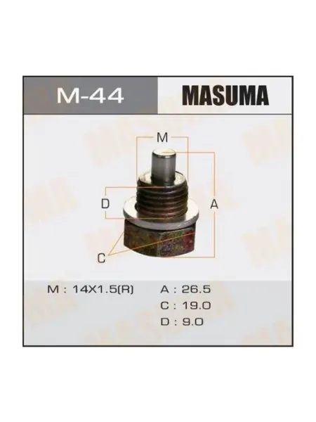 MASUMA Болт маслосливной с магнитом M-44 14x1.5 мм Mazda