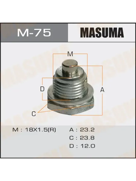 MASUMA БОЛТ МАСЛОСЛИВНОЙ A T С МАГНИТОМ (С ШАЙБОЙ) MITSUBISHI AIRTR