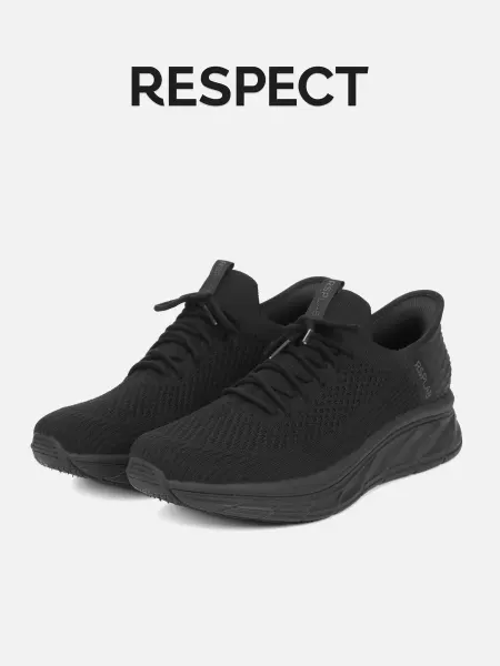 RESPECT Кроссовки мужские летние дышащие сетка черные