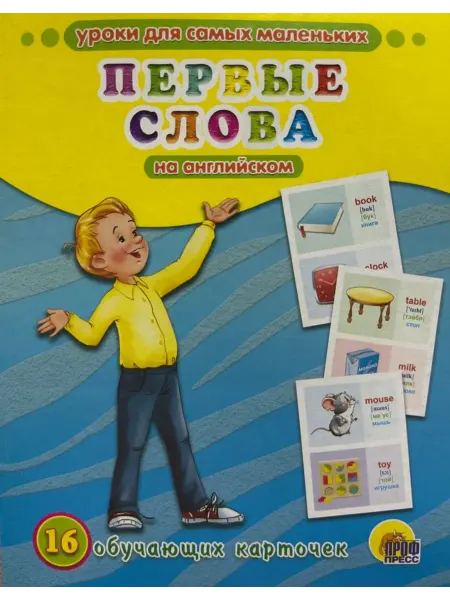Проф-Пресс Обучающие карточки. Первые слова на английском (16 карточек)