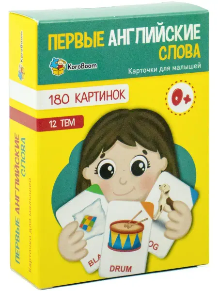 KoroBoom Обучающие карточки Домана Первые английские слова