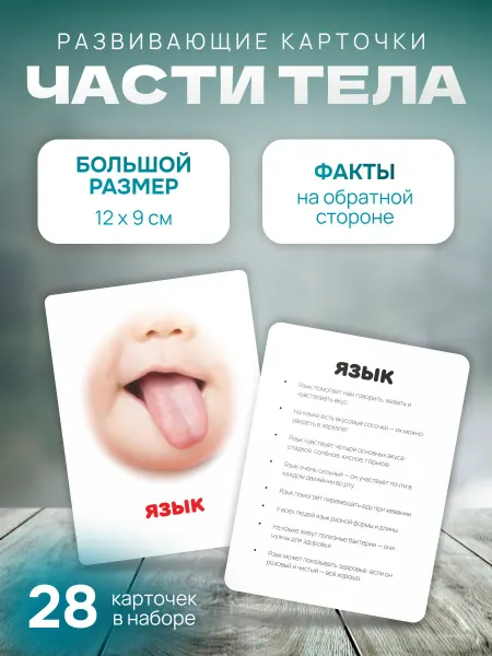 Итеро Обучающие карточки Домана "Части тела"