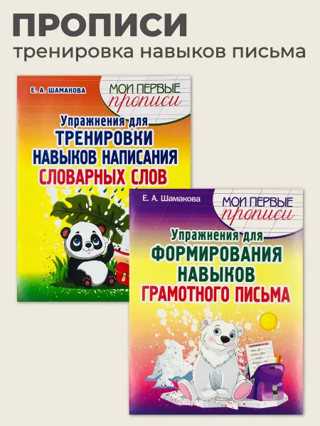 ПринтБук Пропись-тренажер упражнения для написания словарных слов