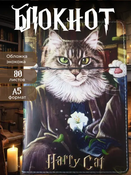 Office Magic Блокнот для записей Harry Cat в линейку