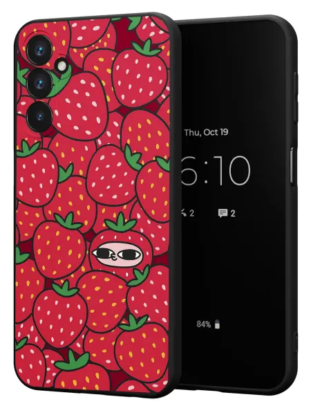 FACTORIA Чехол на Samsung A24 4G с принтом Клубничка