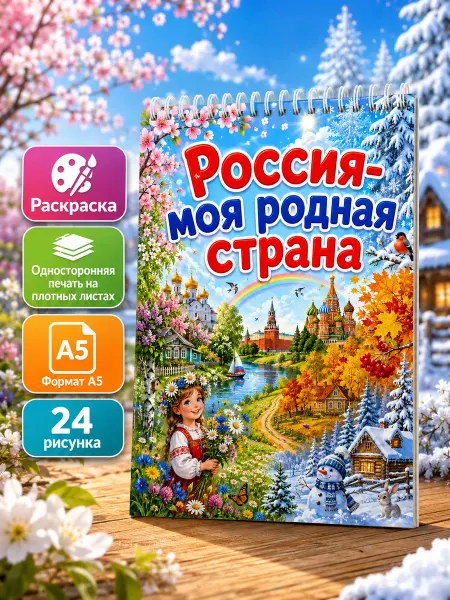 Нет бренда Раскраска Россия — моя родная страна для детей