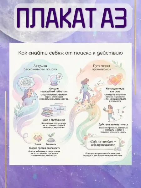 Плакат-инфографика Как найти себя