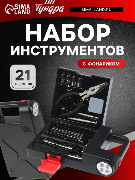 Тундра Набор инструментов подарочный 21 предмет
