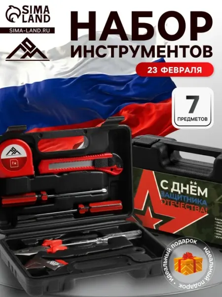 Набор инструментов в кейсе Лом "23 ФЕВРАЛЯ"