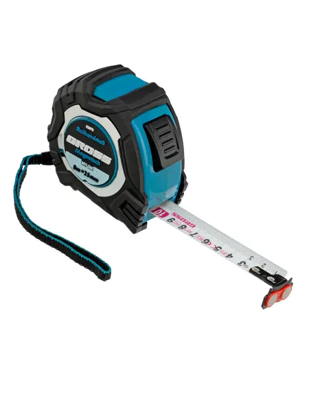 GROSS Рулетка Magnetisch, 8м х 25мм автоматическая фиксация 32573