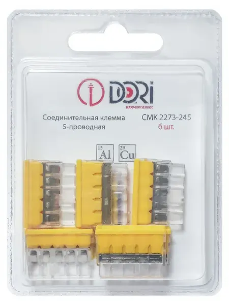 Клемма соединительная DORI 5х2,5мм.кв с контактной пастой