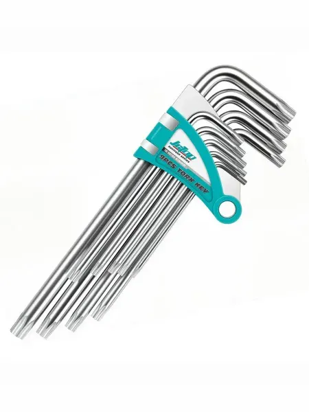Набор ключей Torx звездочка 9 предметов (короткие), JcTop