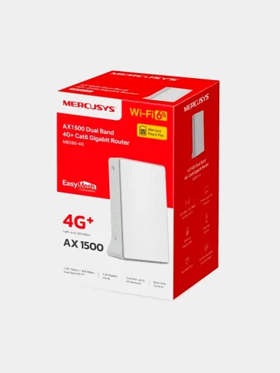 Mercusys MB260-4G — AX1500 4G+ Gigabit роутер, SIM карта