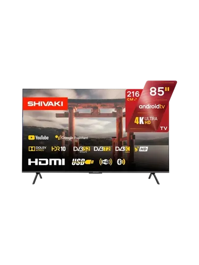 Телевизор Shivaki S85MQ9700 85" QLED 4K UHD Smart TV Android, тёмно-серый