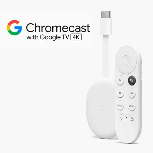 ТВ-приставка Google Chromecast 4K c Google TV (белый)