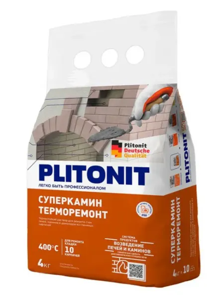 PLITONIT Плитонит СуперКамин ТермоРемонт 4 кг