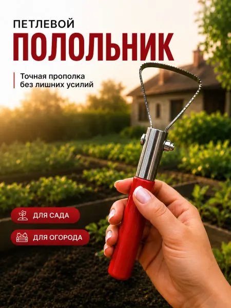ДомСадМаркет Полольник плоскорез петлевой для огорода и сада