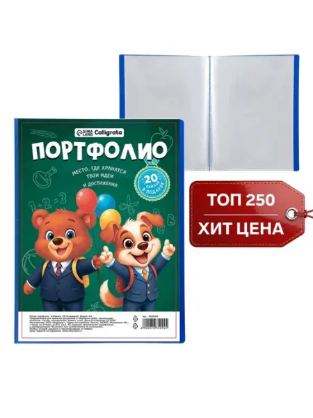 Calligrata Папка-портфолио A4 пластиковая для документов