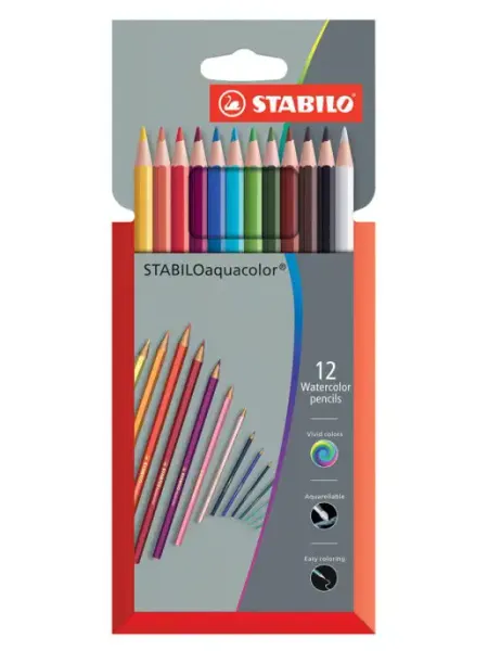 STABILO Карандаши цветные акварельные художественные 12 цветов
