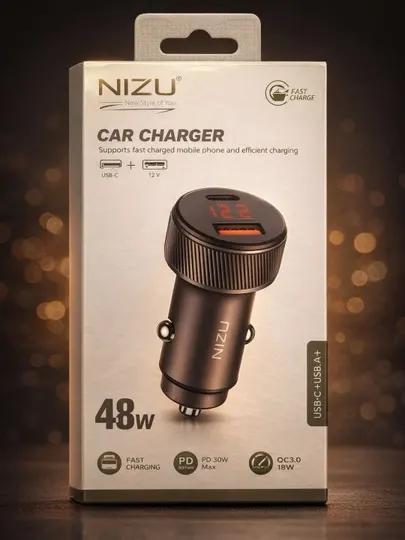 Автомобильное зарядное устройство NIZU 48W для быстрой зарядки мобильных устройств