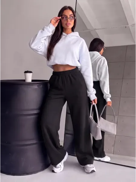 Moda Tex Брюки спортивные палаццо лапша больших размеров