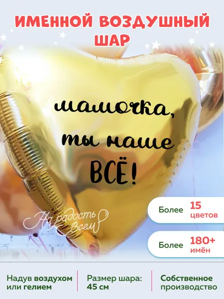 На радость всем Воздушный шар сердце мамочка, ты наше всё