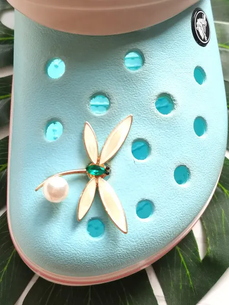 Fun_Jibz Джибитсs стразы на crocs стрекоза жемчужина для женщин
