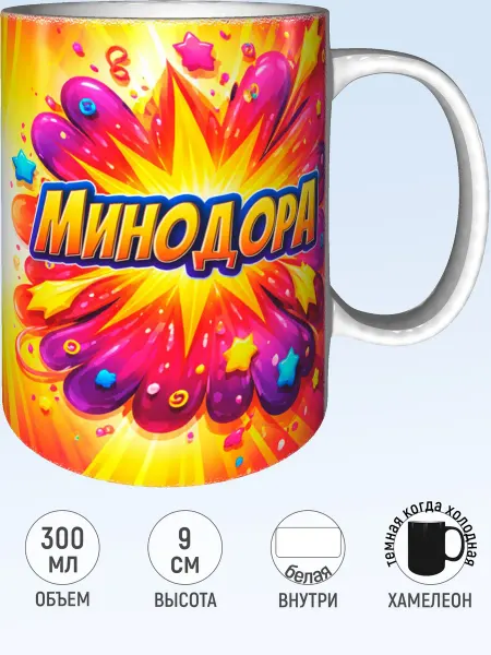 MadePrint Кружка именная Минодора - хамелеон