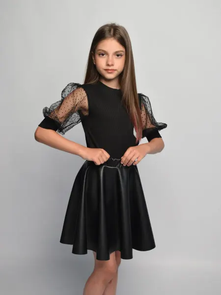 Badel brand kids Юбка на резинке из эко-кожи