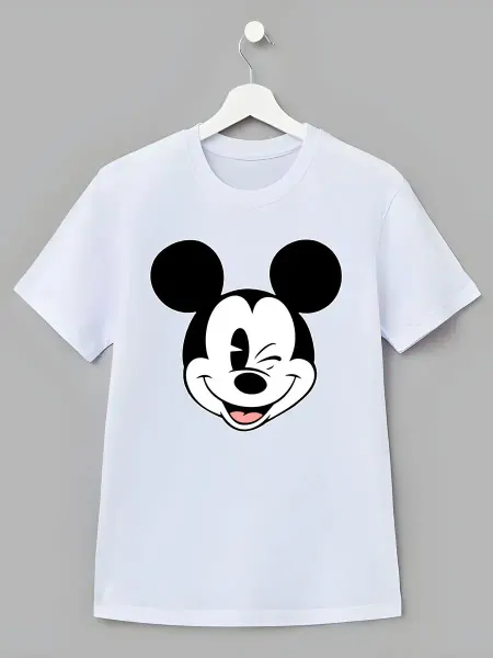 Nuobi Kids Детская футболка Микки Маус Мультяшный Принт Disney Детям