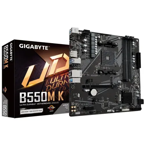 Материнская плата Gigabyte B550M K, Socket AM4, AMD B550, 4xDDR4-3200
