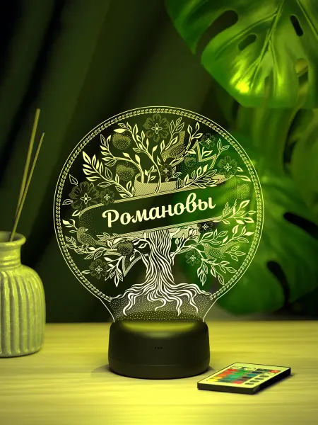 Amstek - именные подарки Ночник «Романовы - фамильное древо»