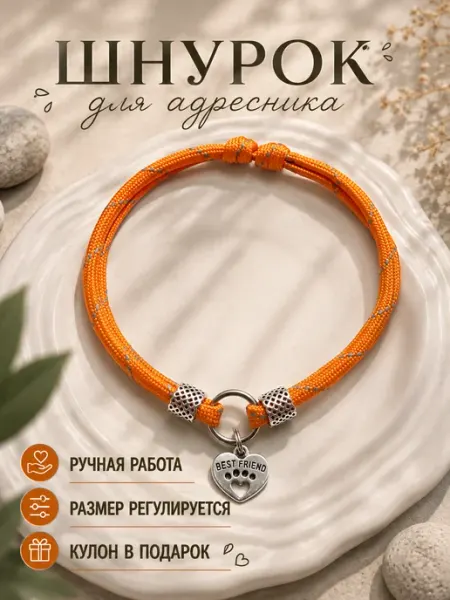 Адресник4ZOO Шнурок ошейник для адресника