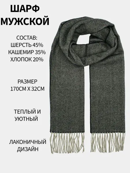 BESTVIL Шарф мужской кашемировый демисезон