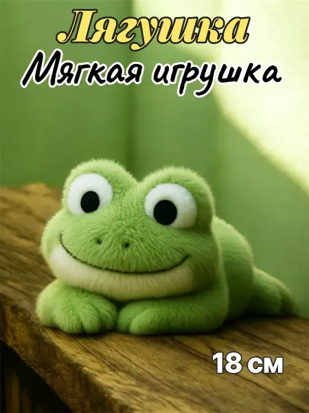 Лягушка мягкая плюшевая игрушка