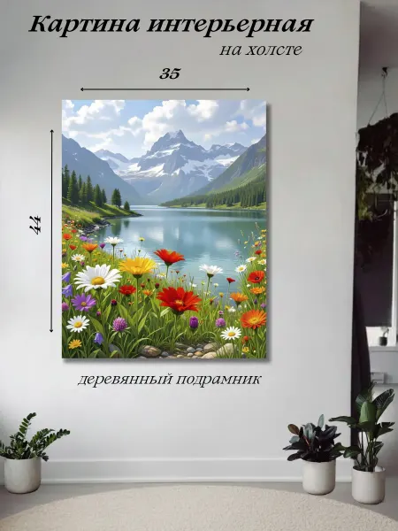 Интерьерный штрих Картина на холсте интерьерная 35х44 см