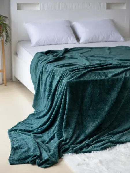 RELAXADO Плед на кровать Афродита 220х240 большой изумрудный