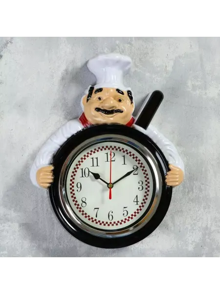Mellingward Часы настенные, серия Кухня, "Повар со сковородой"