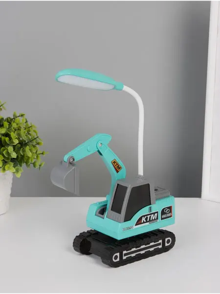 RISALUX Ночник Экскаватор 8 LED USB, 2 режима, аккумулятор, точилка