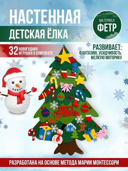 Home, sweety home Новогодняя елочка из фетра 2025